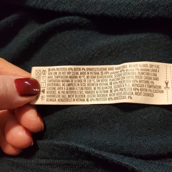 Forever 21 Teal Green Faux Wrap Knit Dress Size Medium, Classic - Picture 13 of 13